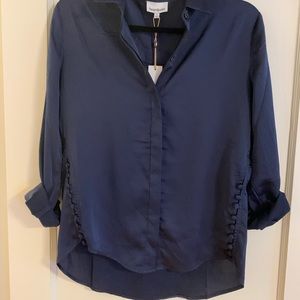 Navy blue heartloom blouse
